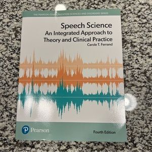 Speech Science Pearson Textbook